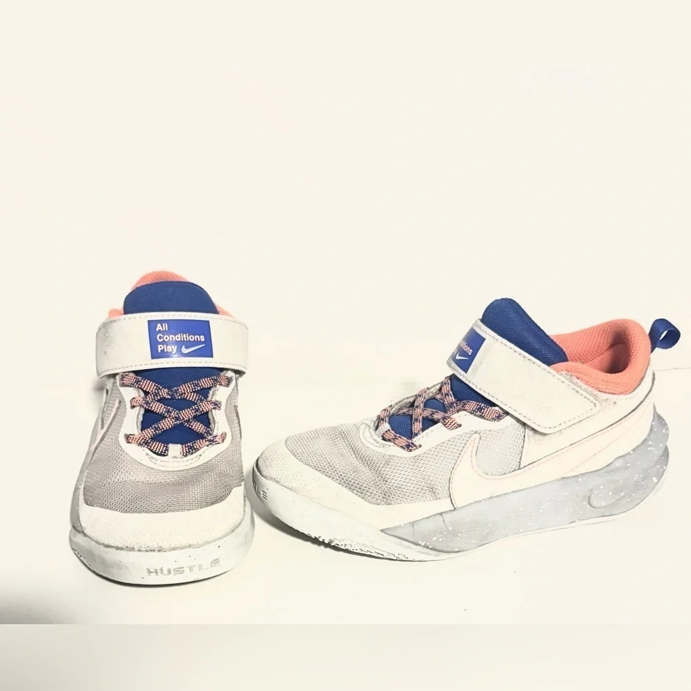 Nike Kids White and Orange Sneakers